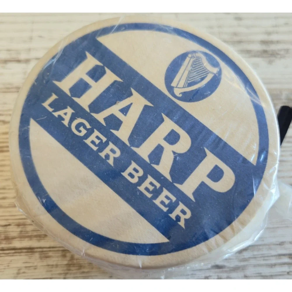 Lot of 50 Vintage Harp Lager Beer Cardboard Coasters NOS Sealed Irish Breweriana